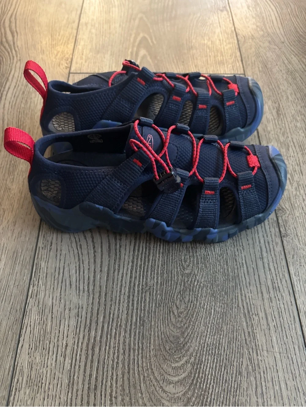 Keen Kids Navy and Red Outdoor Sandals NWOT